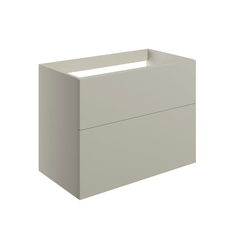 Stour 790mm Wall Hung 2 Drawer Basin Unit (No Top) - Matt Latte