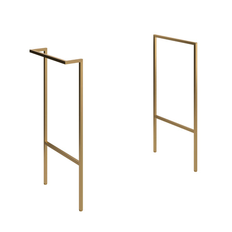 Stour Optional Frame with Integrated Towel Rail - Brushed Brass
