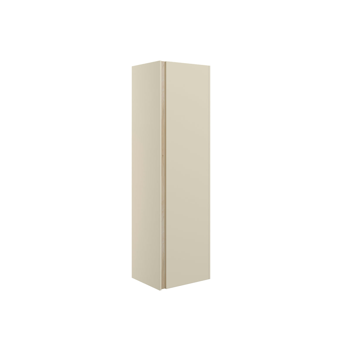 Distinct 350mm Wall Hung 1 Door Tall Unit - Matt Cotton & Oak Effect