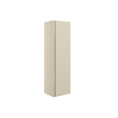 Distinct 350mm Wall Hung 1 Door Tall Unit - Matt Cotton & Oak Effect