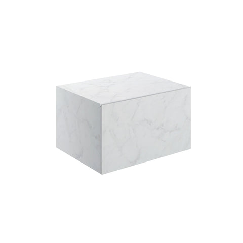 Character 600mm Wall Hung Storage Drawer - White Marble