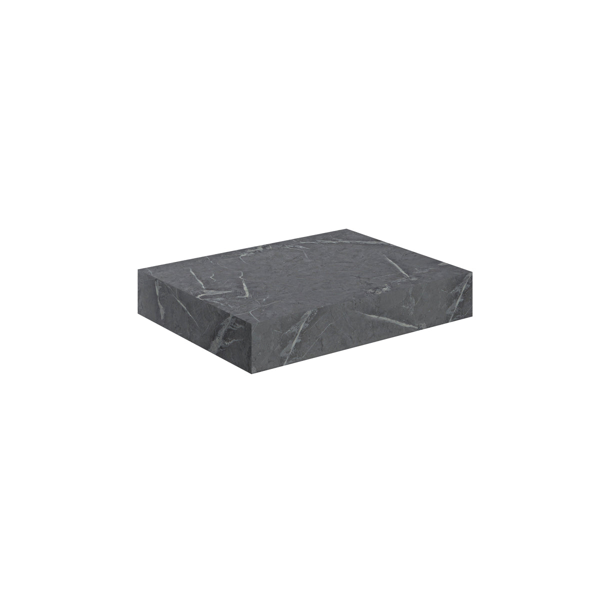 Character 600mm Wall Hung Basin Shelf - Grey Marble