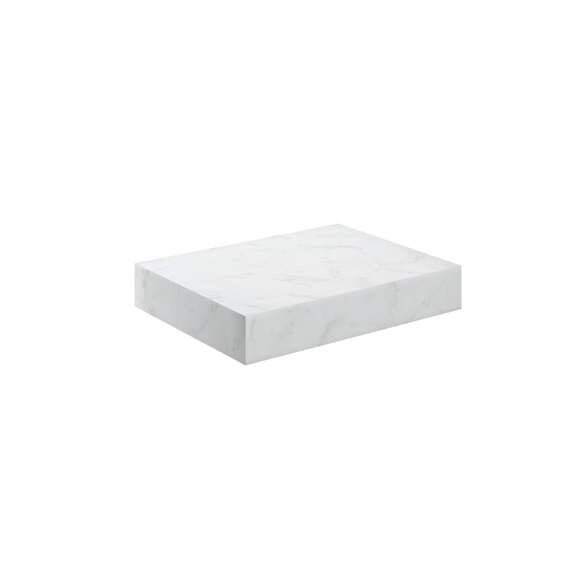 Character 600mm Wall Hung Basin Shelf - White Marble