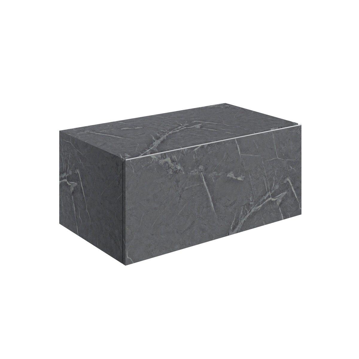 Character 800mm Wall Hung Storage Drawer - Grey Marble