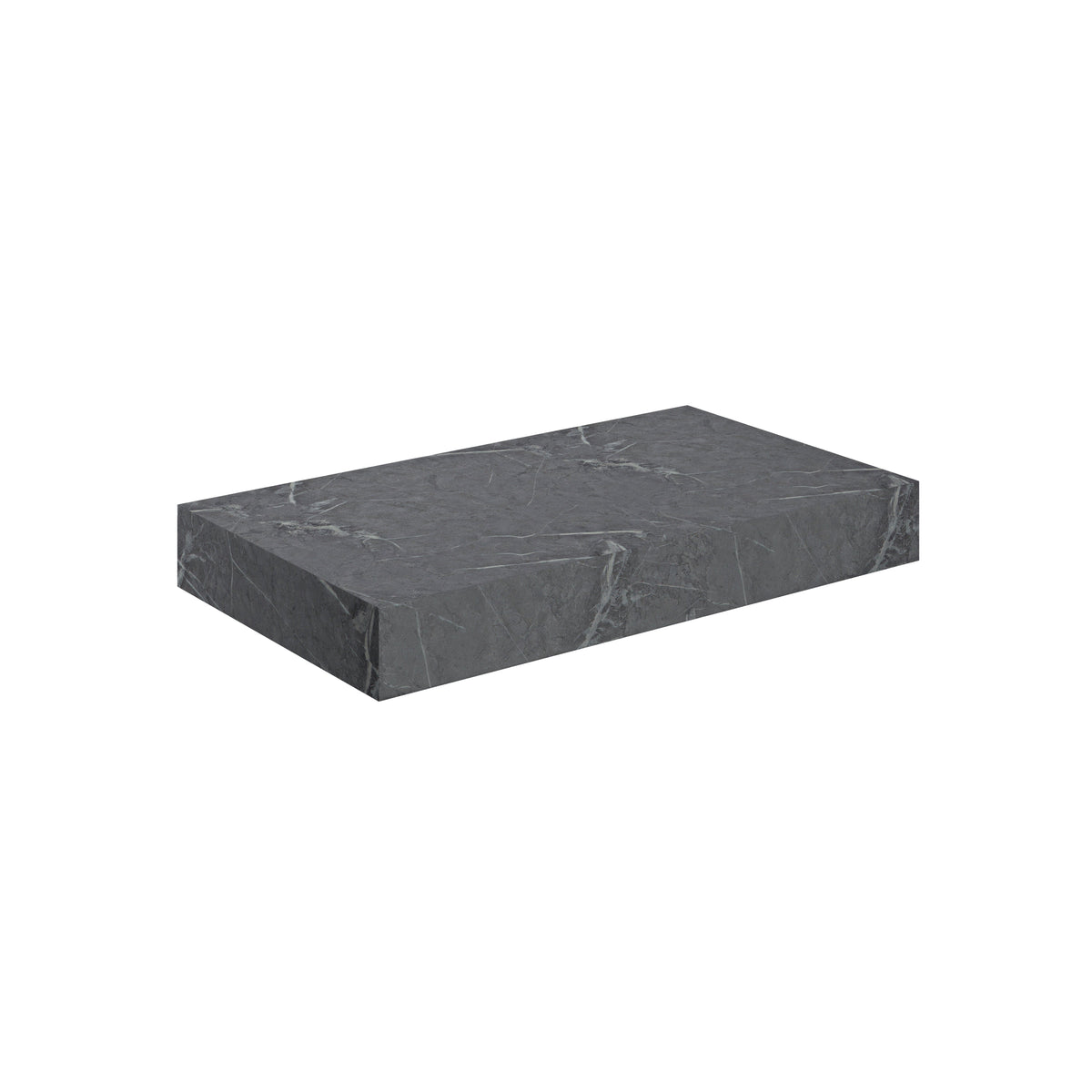 Character 800mm Wall Hung Basin Shelf - Grey Marble