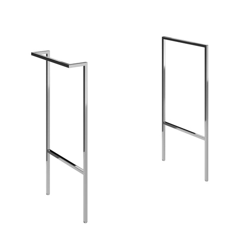 Stour Optional Frame with Integrated Towel Rail - Chrome