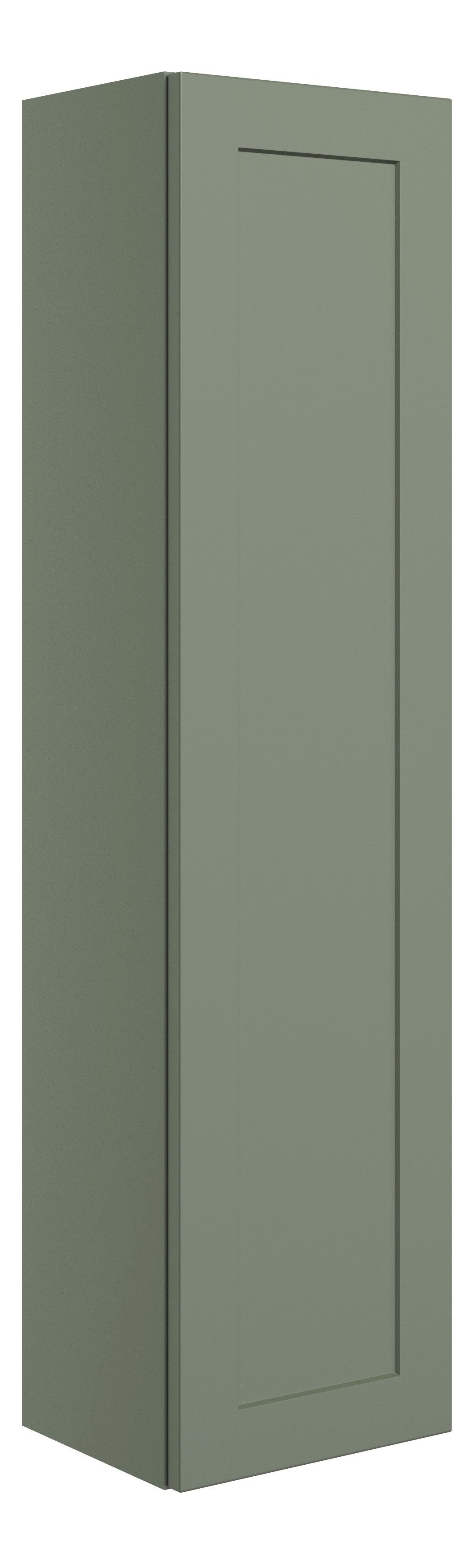 Maynard 300mm Wall Hung 1 Door Tall Unit - Matt Reed Green