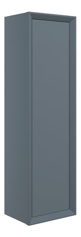 Press 345mm Wall Hung 1 Door Tall Unit - Matt Storm Blue