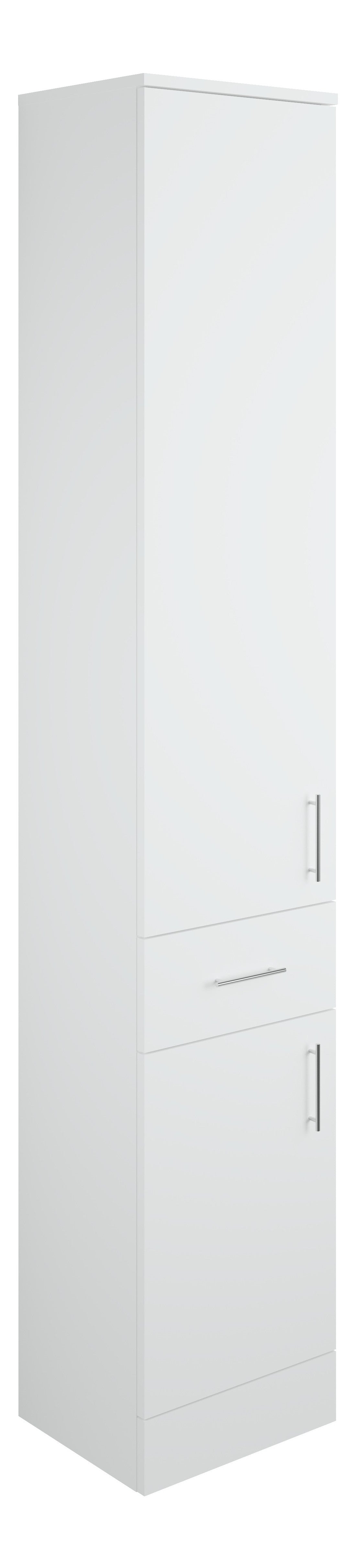 Vistula 300mm 2 Door  1 Drawer Tall Unit - White Gloss