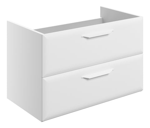 Miramichi 795mm Wall Hung 2 Drawer Basin Unit (No Top) - Matt White