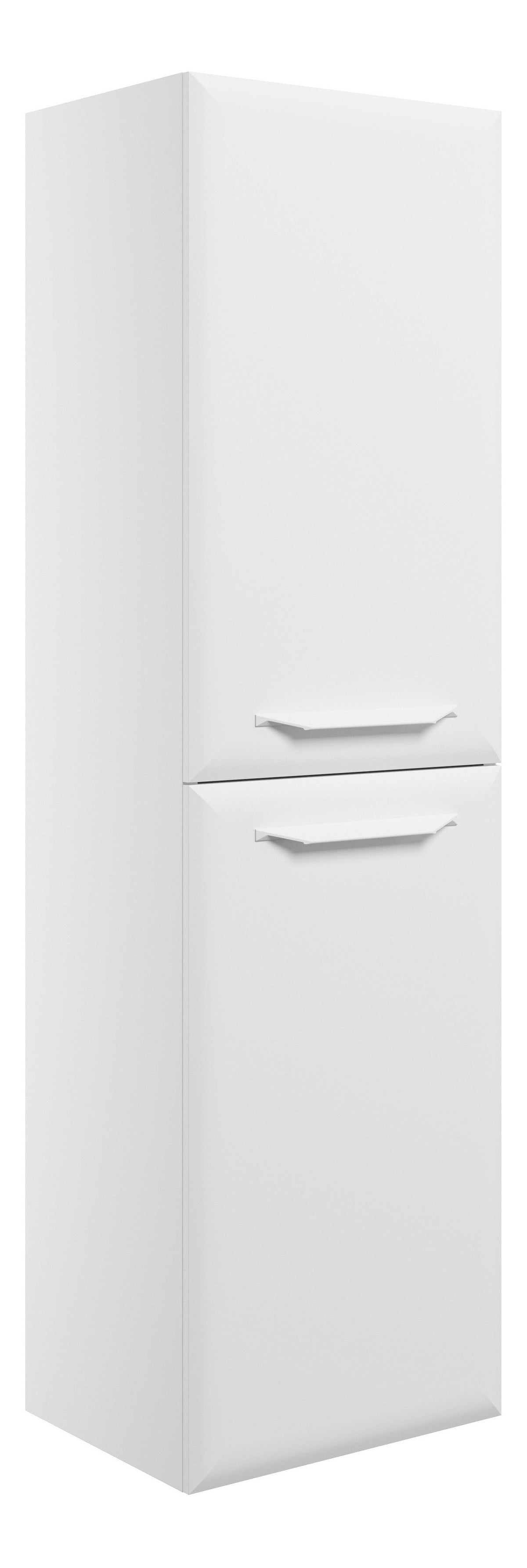 Miramichi 400mm Wall Hung 2 Door Midi Boy Unit - Matt White