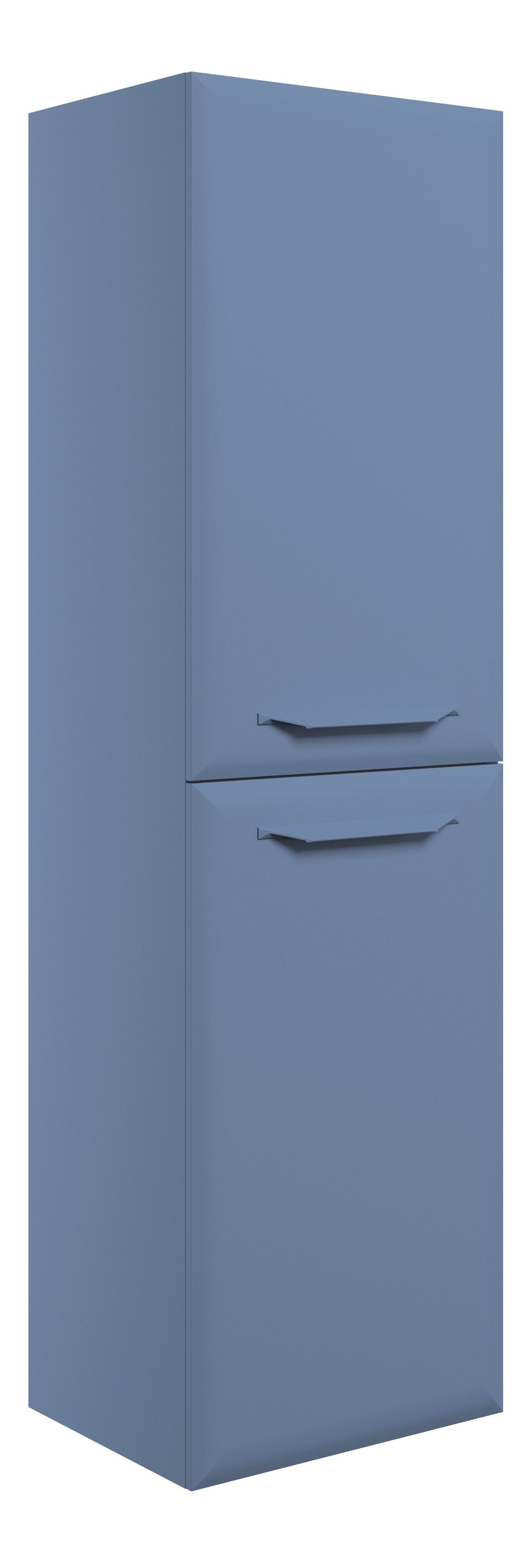 Miramichi 400mm Wall Hung 2 Door Midi Boy Unit - Matt Misty Blue