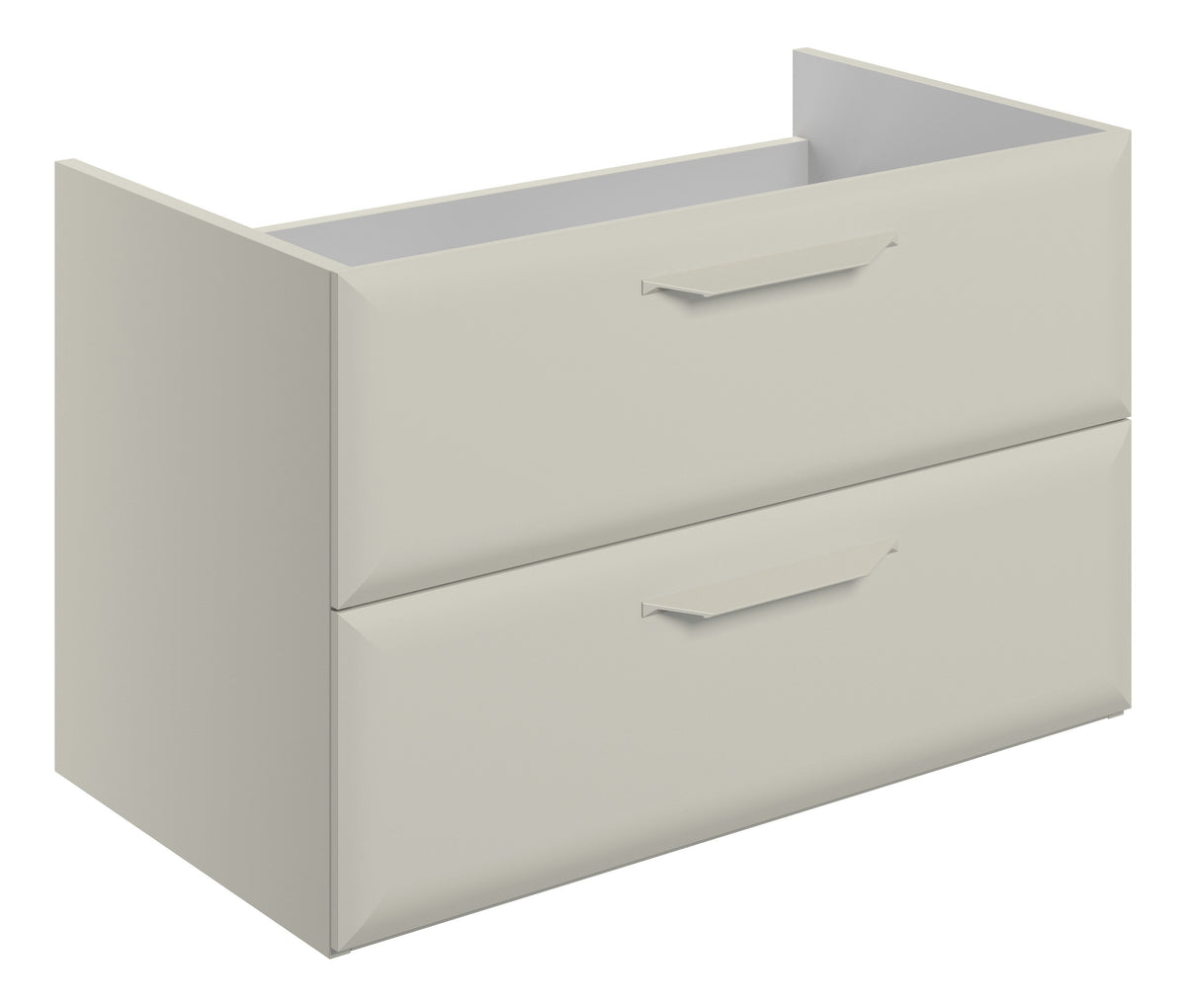 Miramichi 795mm Wall Hung 2 Drawer Basin Unit (No Top) - Matt Latte