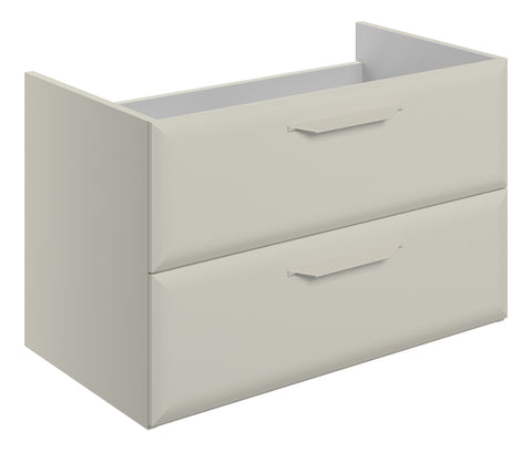 Miramichi 795mm Wall Hung 2 Drawer Basin Unit (No Top) - Matt Latte