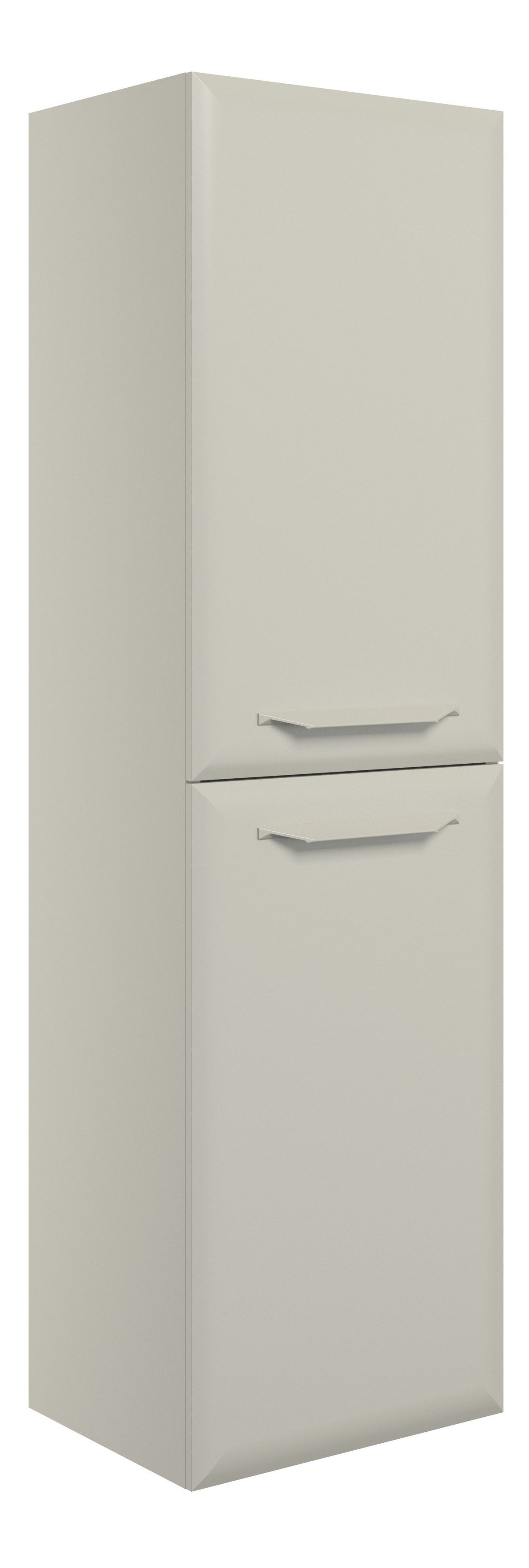 Miramichi 400mm Wall Hung 2 Door Midi Boy Unit - Matt Latte