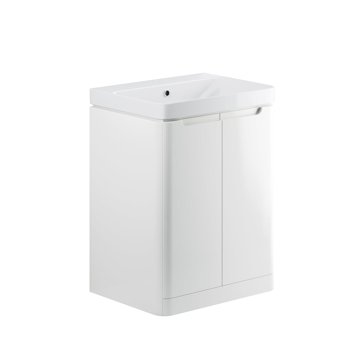 Lavant 605mm 2 Door Floor Standing Basin Unit - White Gloss
