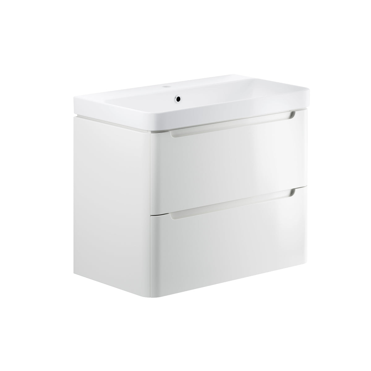 Lavant 805mm 2 Drawer Wall Hung Basin Unit - White Gloss