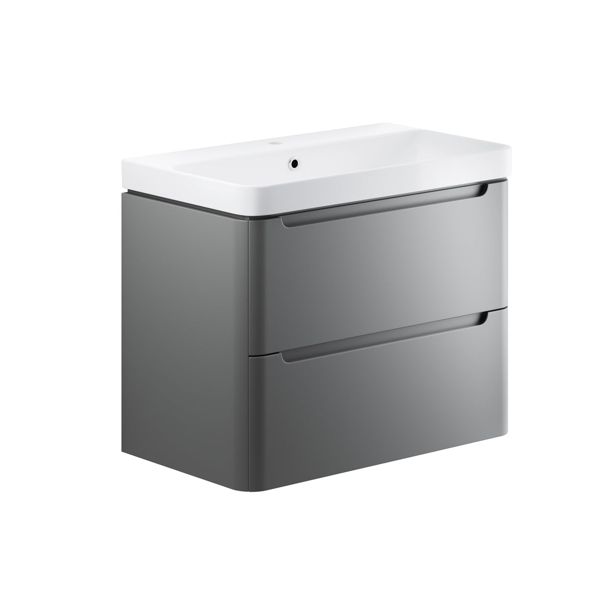 Lavant 805mm 2 Drawer Wall Hung Basin Unit - Matt Grey