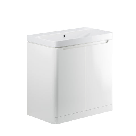Lavant 805mm 2 Door Floor Standing Basin Unit - White Gloss