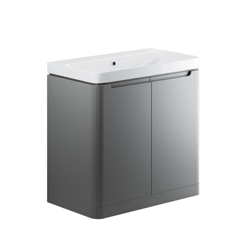 Lavant 805mm 2 Door Floor Standing Basin Unit - Matt Grey