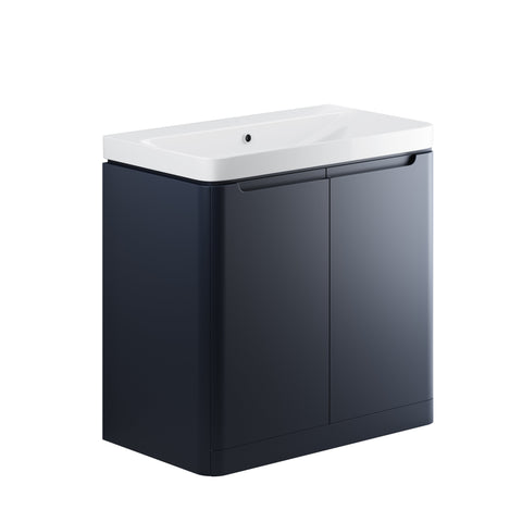 Lavant 805mm 2 Door Floor Standing Basin Unit - Matt Indigo