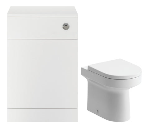 Vistula 500mm WC Unit & BTW Pan Pack - White Gloss