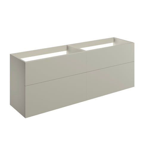 Stour 1180mm Wall Hung 4 Drawer Basin Unit (No Top) - Matt Latte