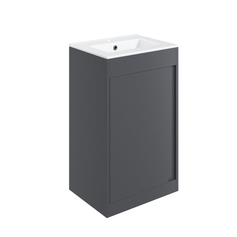 Elchaig 510mm Floor Standing Unit Inc. Basin - Matt Graphite Grey