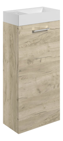 Volga 410mm F/S Basin Unit & C/C Toilet Pack - Oak