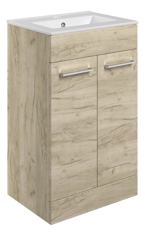 Volga 510mm Floor Standing Unit & Close Coupled WC Pack - Oak