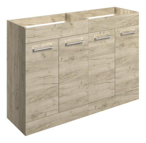 Volga 1180mm Floor Standing 2 Door Basin Unit Run (No Top) - Oak