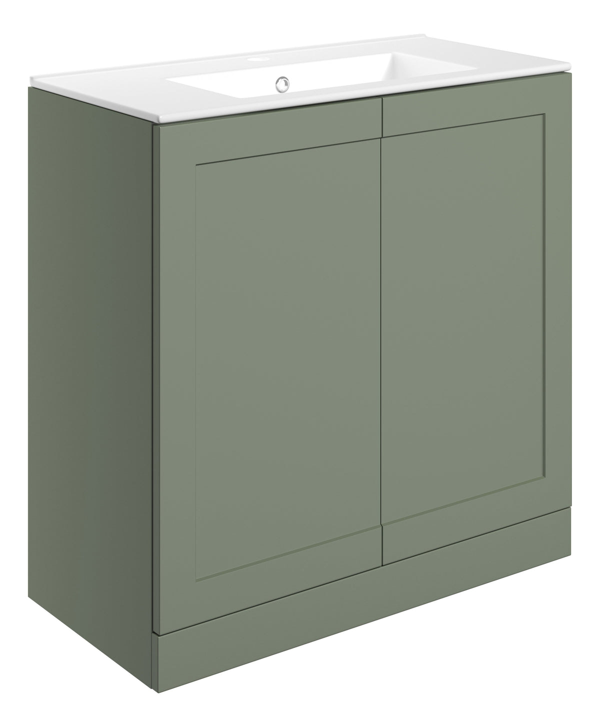 Maynard 815mm Floor Standing 2 Door Basin Unit & Basin - Matt Reed Green