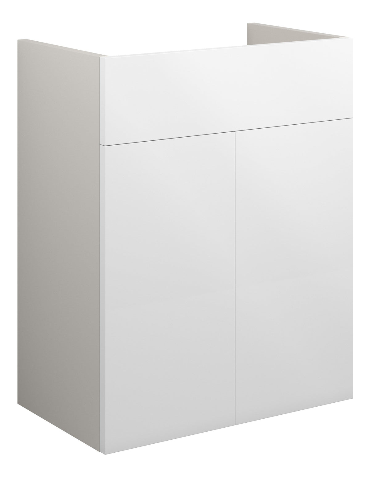 Eder 500mm Standard Basin Unit - White Gloss (Grey Cab)