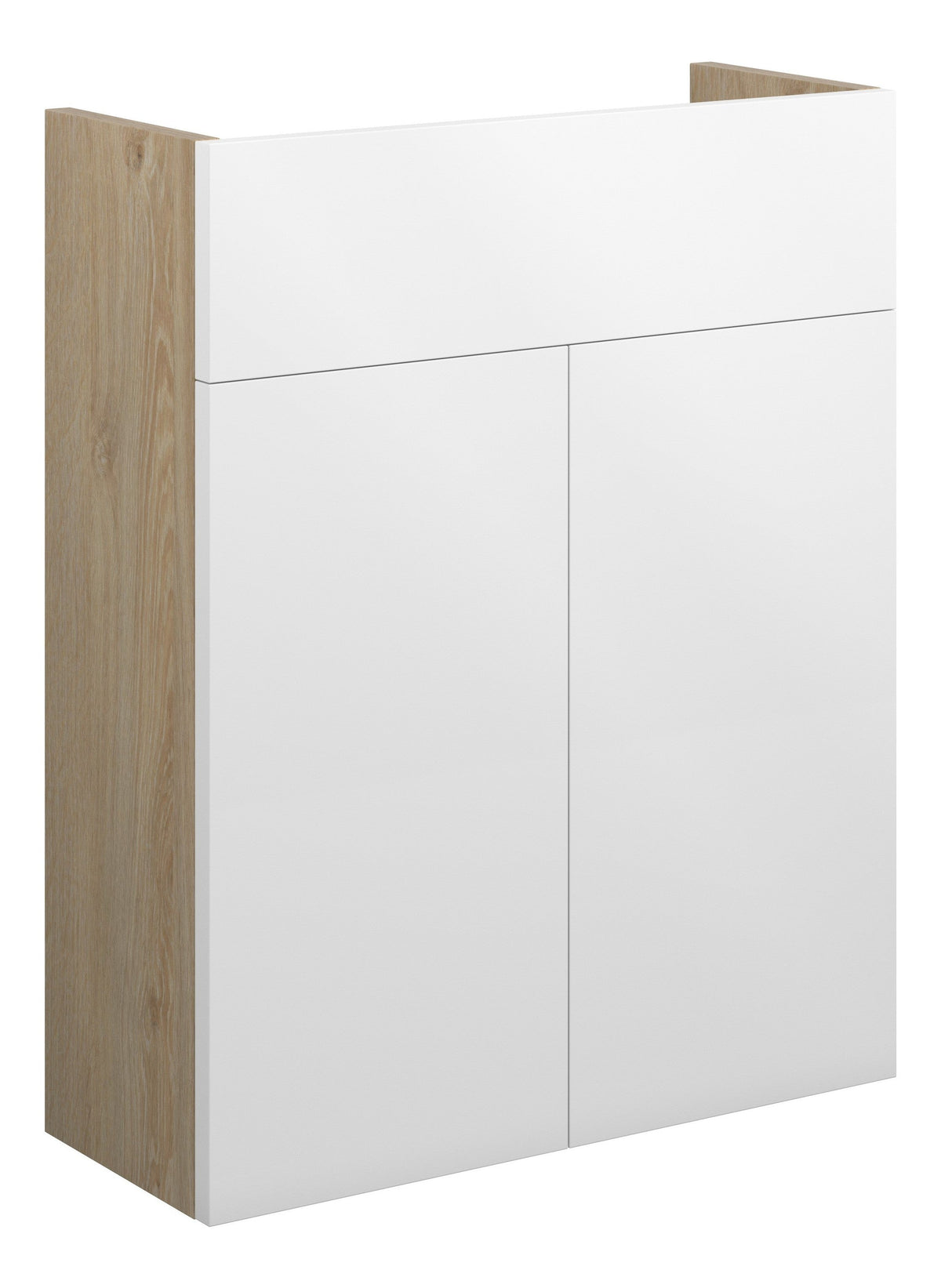 Eder 500mm Slim Basin Unit - White Gloss (Oak Cab)
