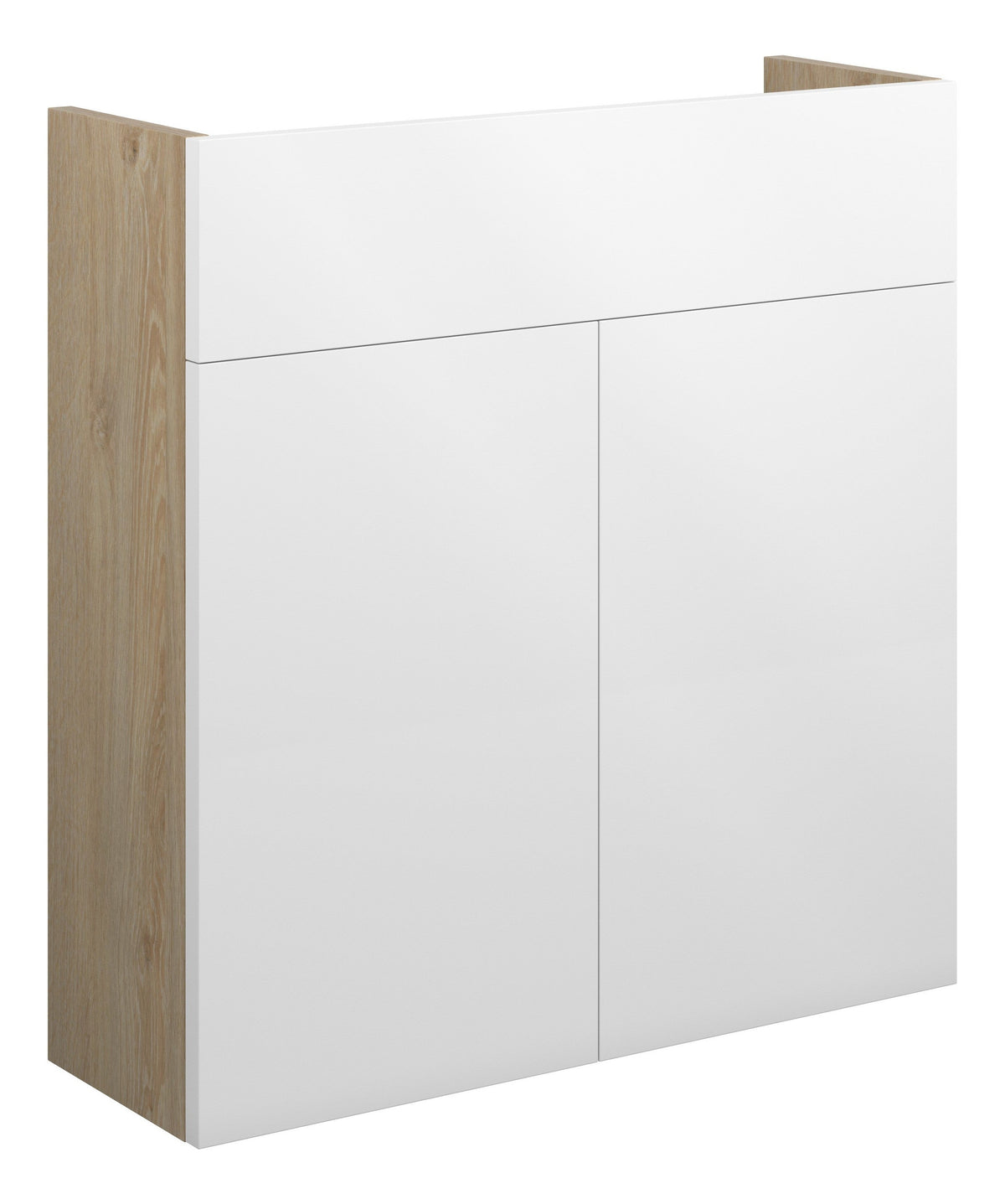 Eder 600mm Slim Basin Unit - White Gloss (Oak Cab)