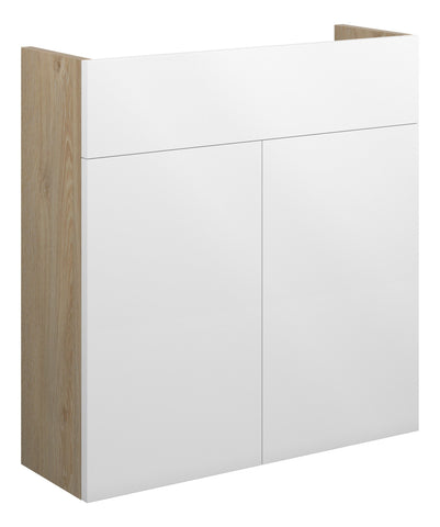 Eder 600mm Slim Basin Unit - White Gloss (Oak Cab)