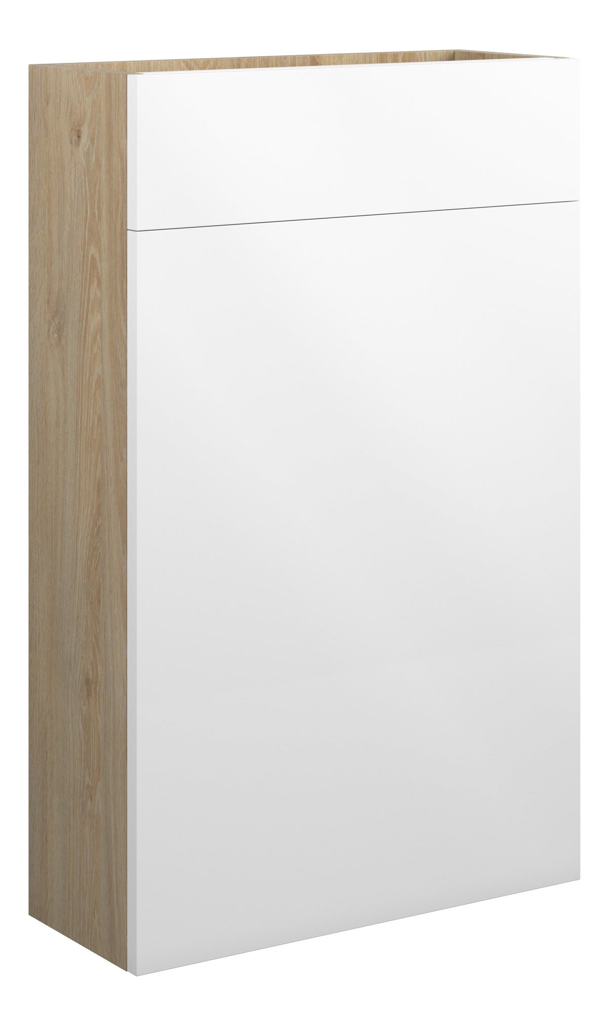 Eder 500mm Slim WC Unit - White Gloss (Oak Cab)