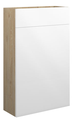 Eder 500mm Slim WC Unit - White Gloss (Oak Cab)