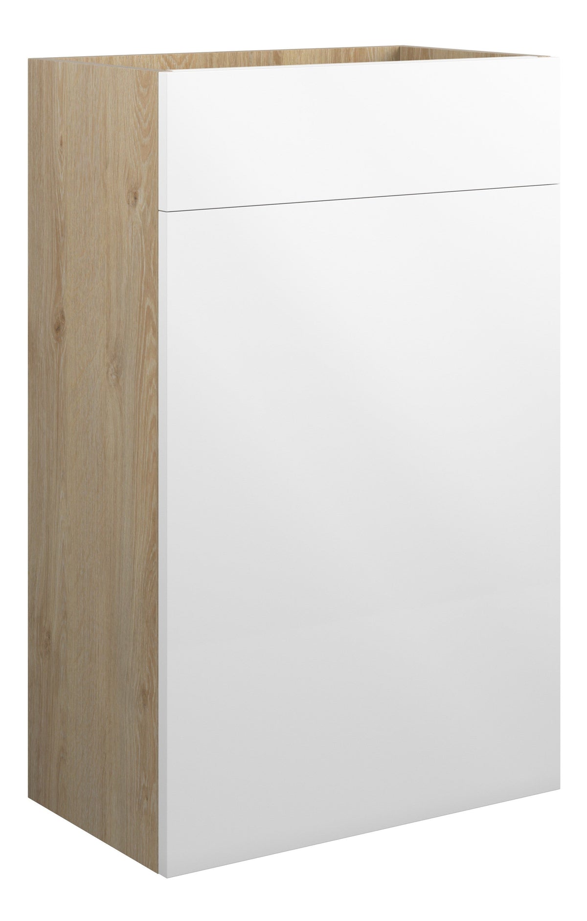 Eder 500mm Standard WC Unit - White Gloss (Oak Cab)