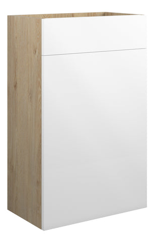 Eder 500mm Standard WC Unit - White Gloss (Oak Cab)