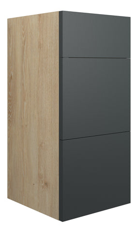 Eder 300mm Standard 3 Drawer Unit - Matt Graphite Grey (Oak Cab)