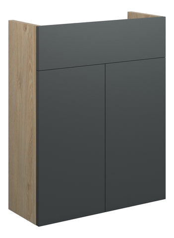 Eder 500mm Slim Basin Unit - Matt Graphite Grey (Oak Cab)