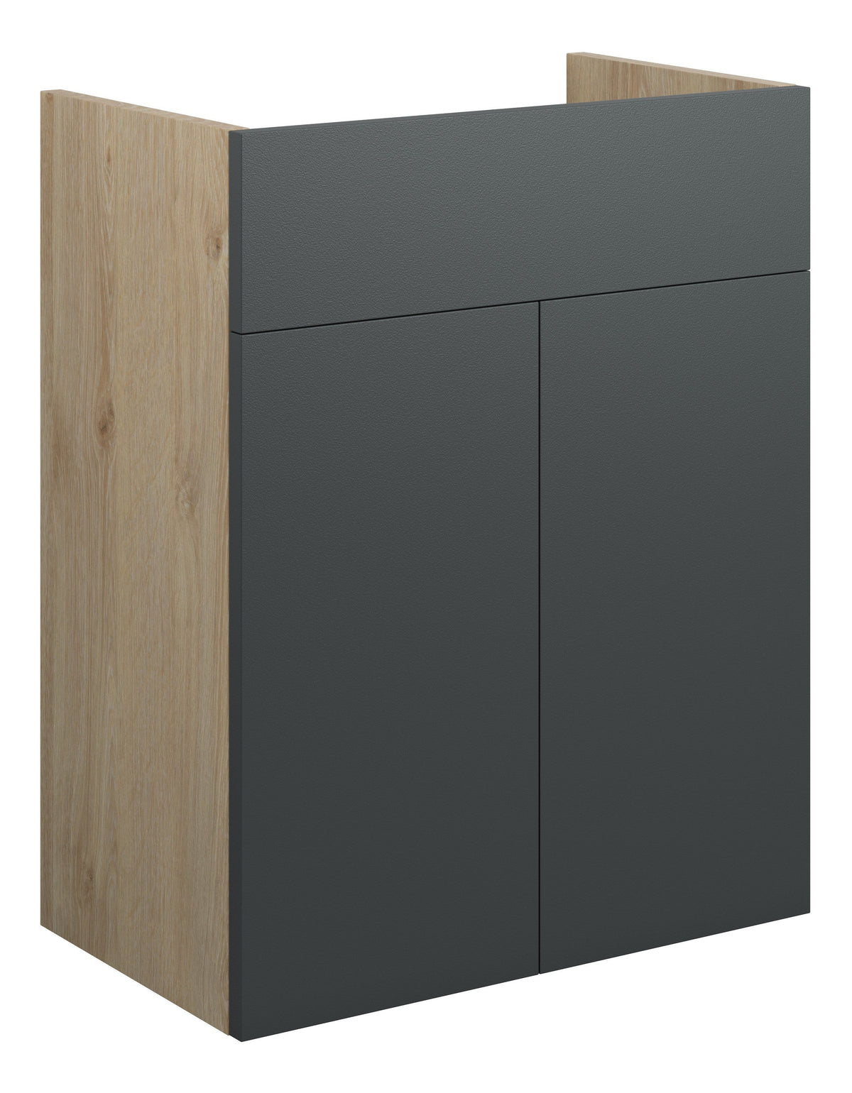 Eder 500mm Standard Basin Unit - Matt Graphite Grey (Oak Cab)