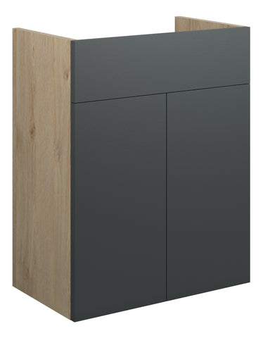 Eder 500mm Standard Basin Unit - Matt Graphite Grey (Oak Cab)