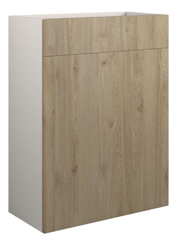 Eder 600mm Standard WC Unit - Havana Oak (Grey Cab)