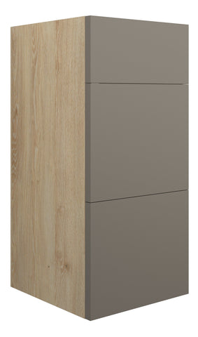 Eder 300mm Standard 3 Drawer Unit - Matt Stone (Oak Cab)