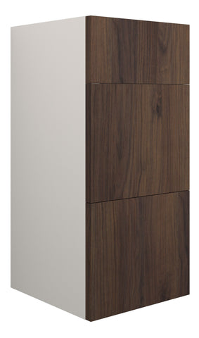 Eder 300mm Standard 3 Drawer Unit - Warm Walnut (Grey Cab)