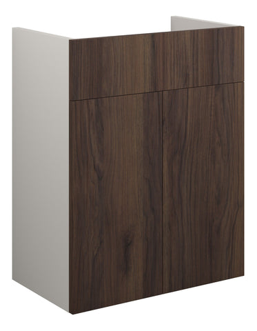 Eder 500mm Standard Basin Unit - Warm Walnut (Grey Cab)