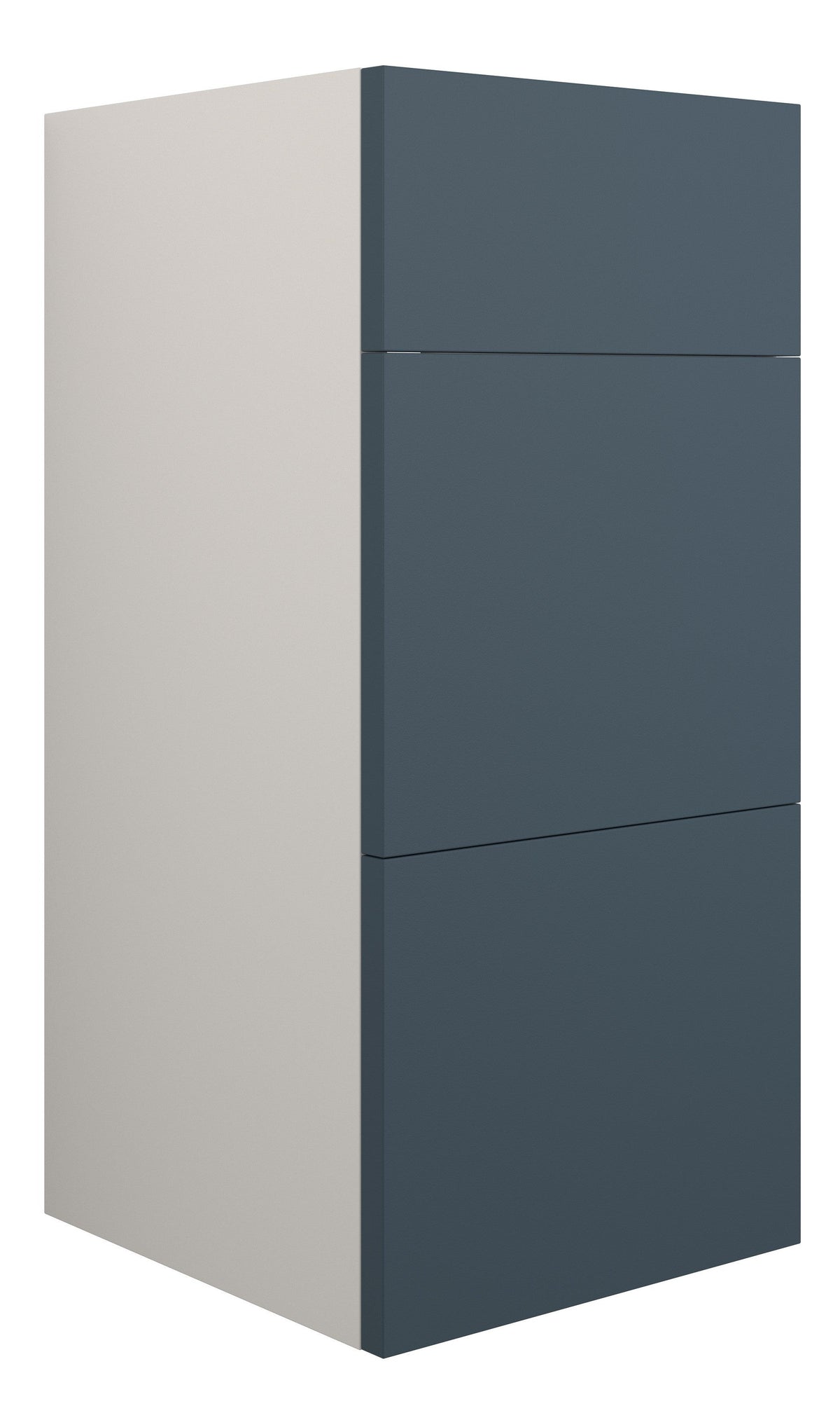 Eder 300mm Standard 3 Drawer Unit - Matt Arley Blue (Grey Cab)