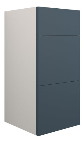 Eder 300mm Standard 3 Drawer Unit - Matt Arley Blue (Grey Cab)